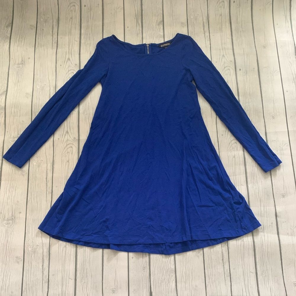 Express royal blue swing dress-small